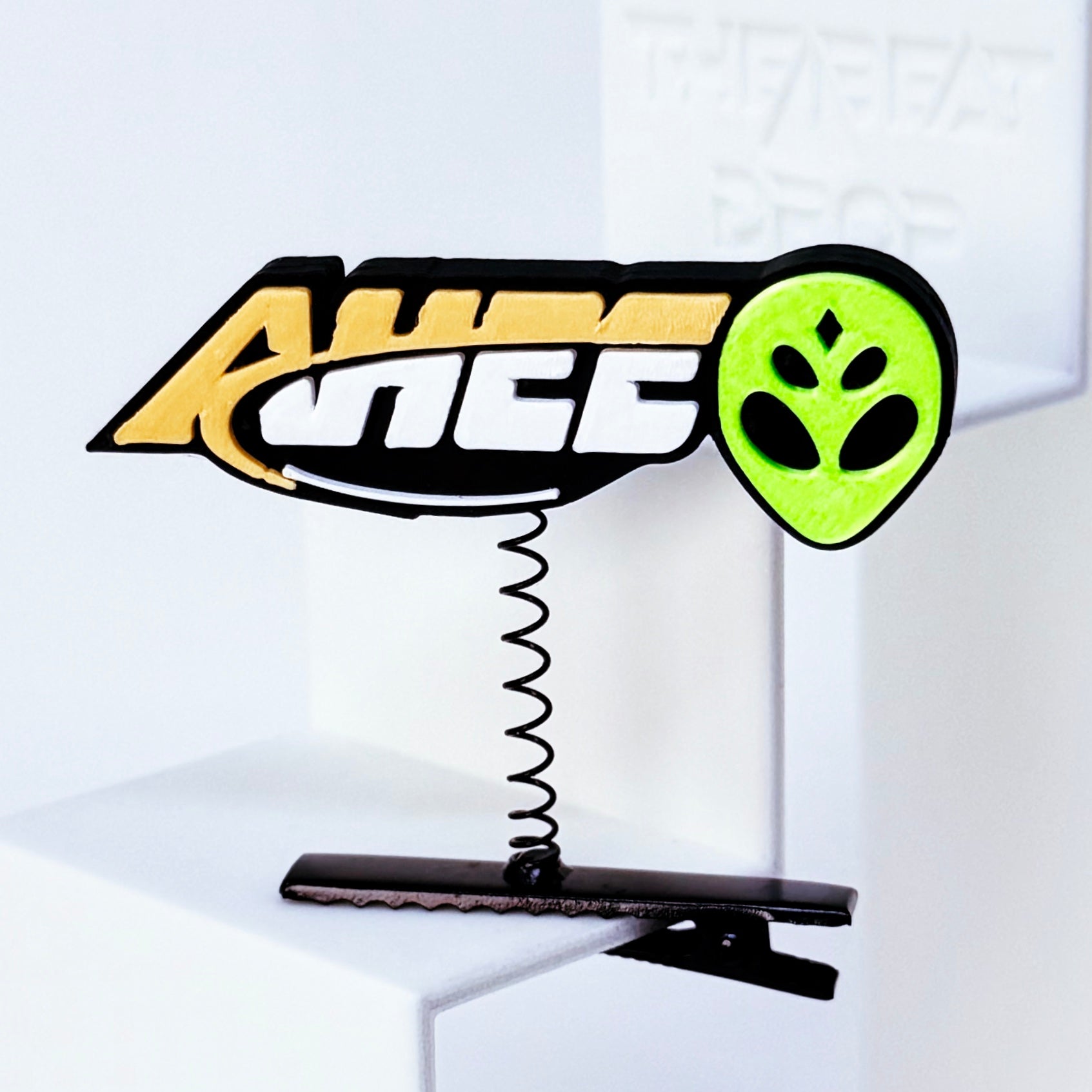 AHEE Alien Rave Sprout black color 3D printed festival hair clip with spring clip