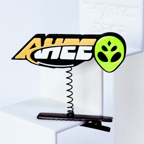 AHEE Alien Rave Sprout black color 3D printed festival hair clip with spring clip