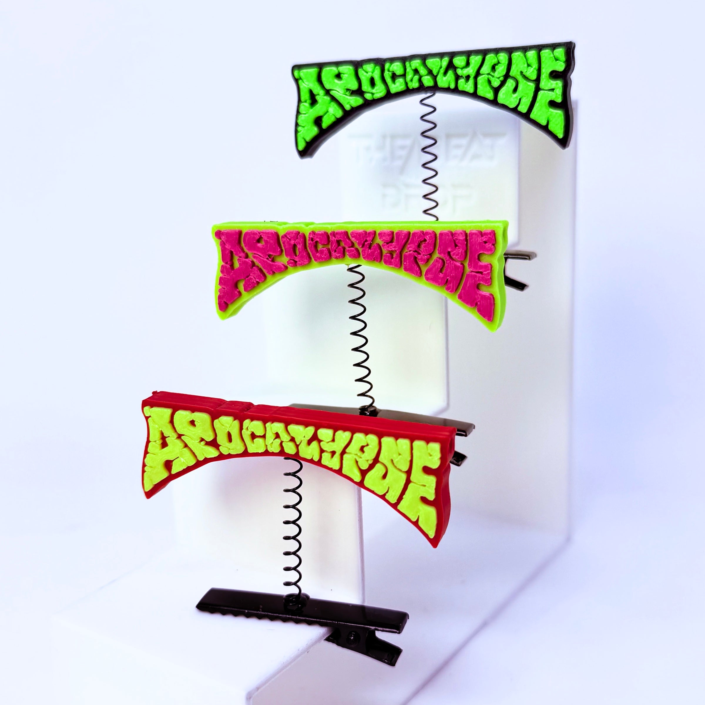 Apocalypse rave sprout multi-color — EDM bass music festival hair clip accessory