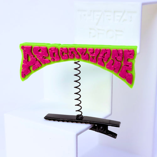 Apocalypse rave sprout pink 1 pack — EDM bass music festival hair clip accessory