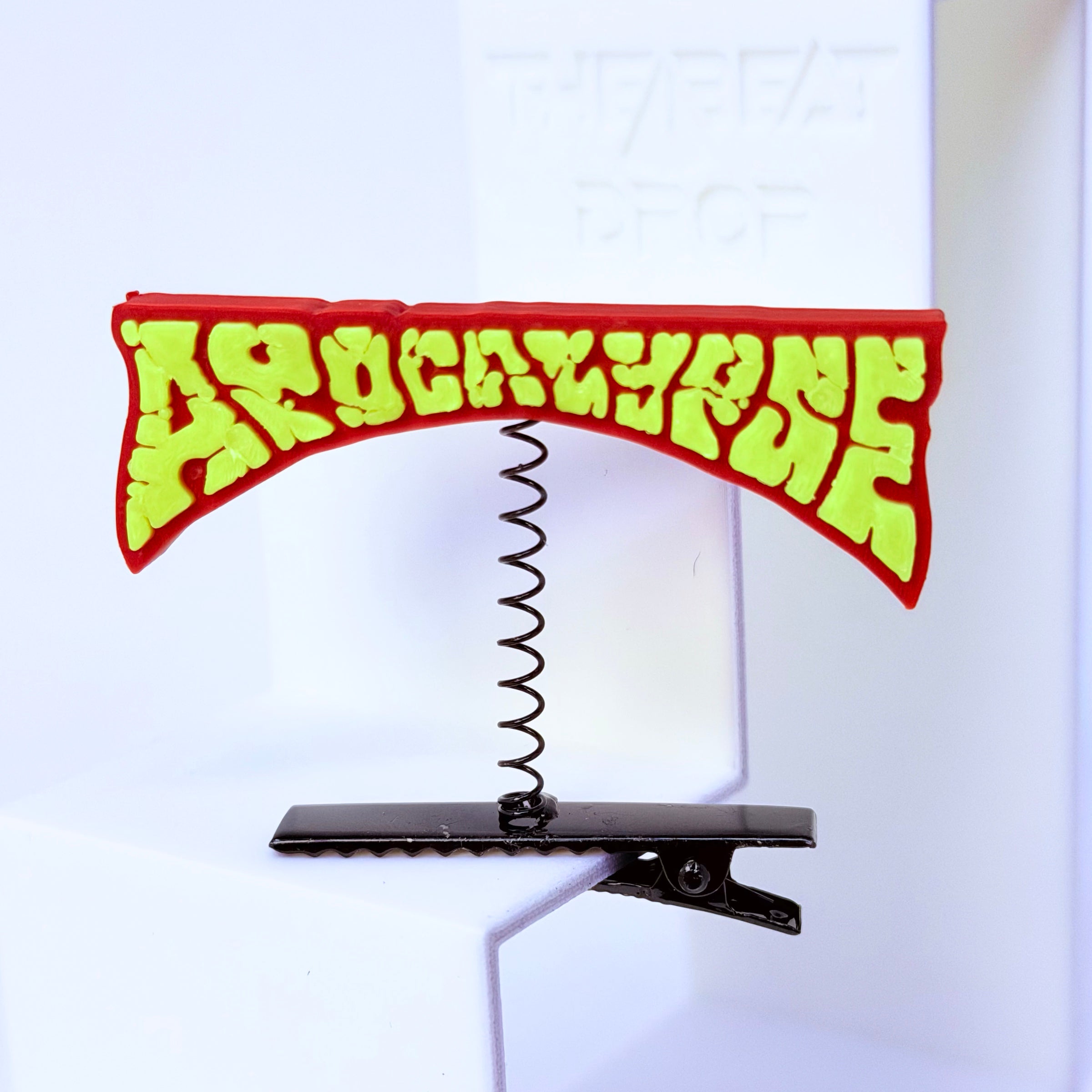 Apocalypse rave sprout yellow — EDM bass music festival hair clip accessory