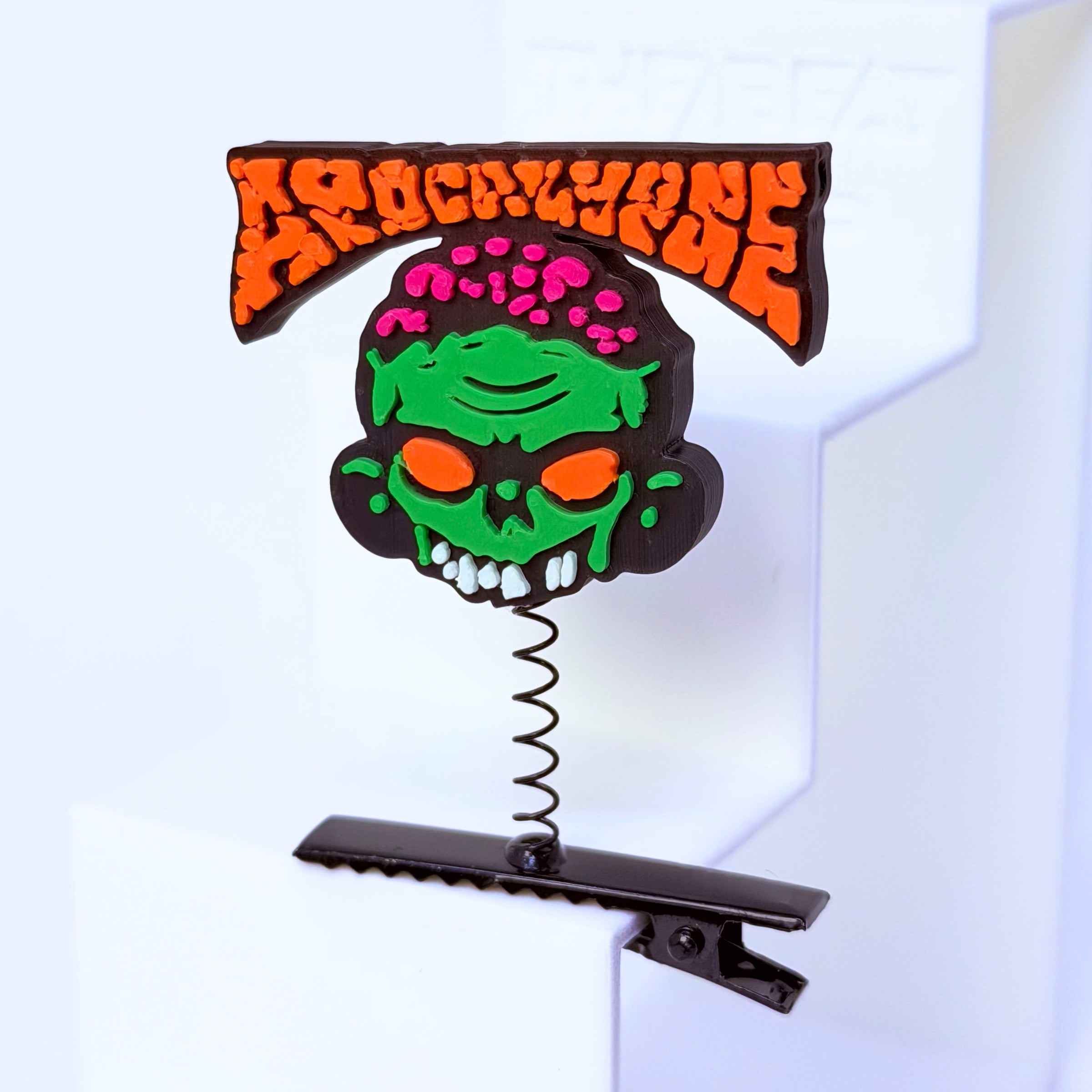 Zombie Apocalypse rave sprout orang — EDM bass music festival hair clip accessory