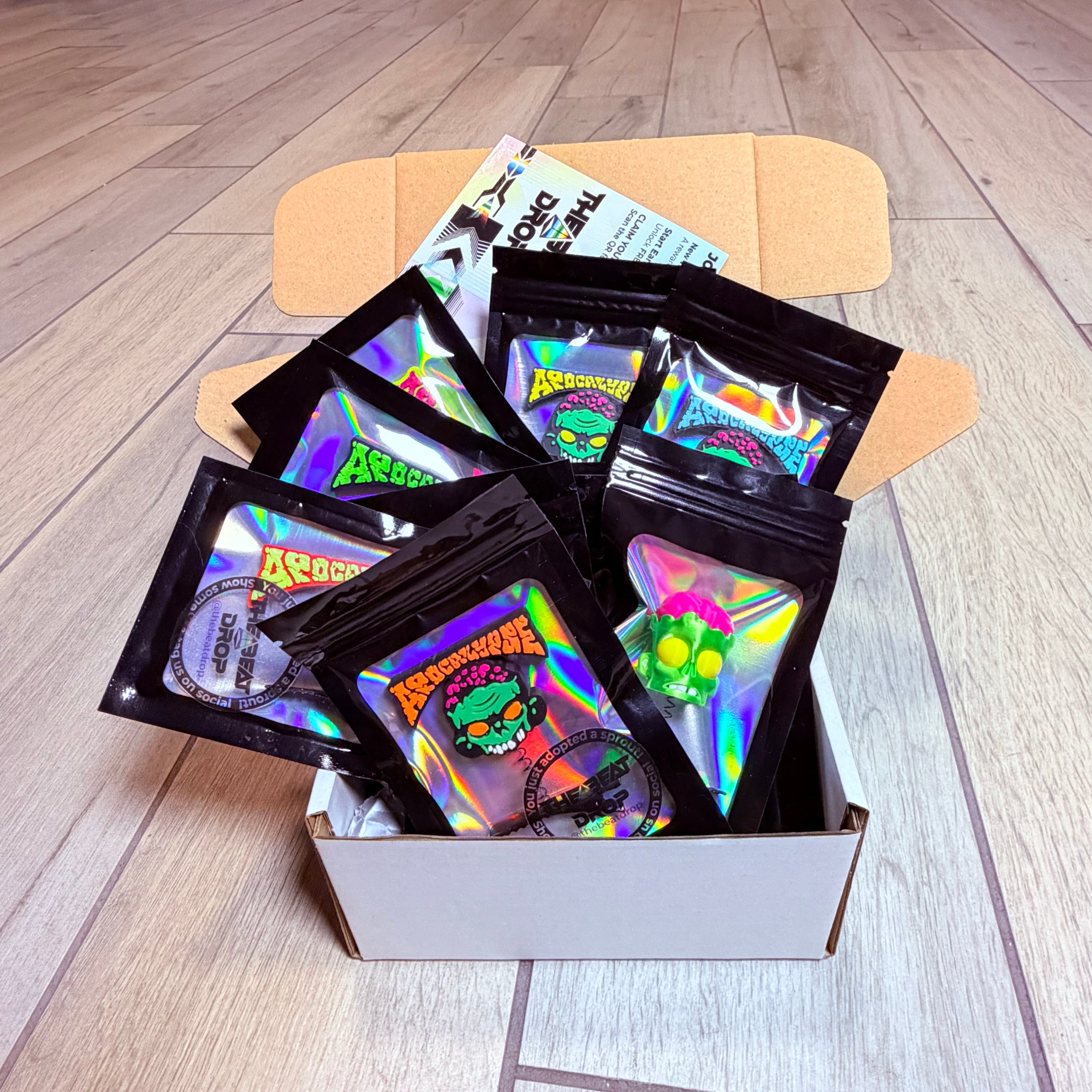 Apocalypse rave sprout bundle pack in a box — EDM bass music festival hair clip accessory