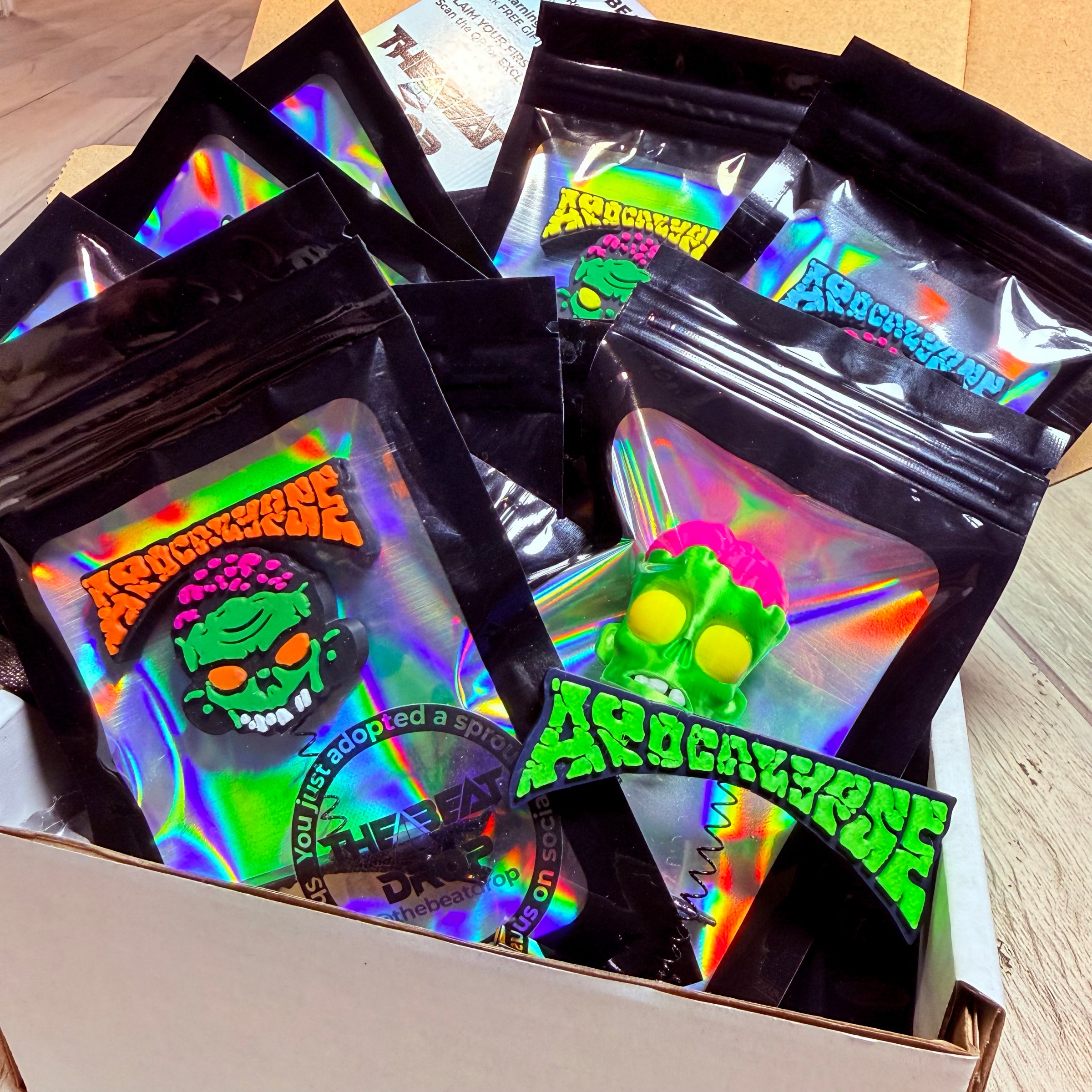 Apocalypse rave sprout bundle pack — EDM bass music festival hair clip accessory