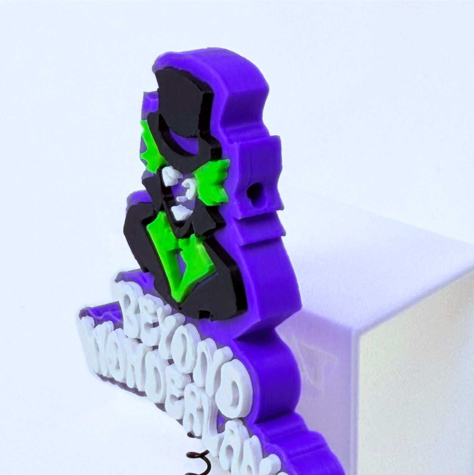 Beyond Wonderland Sprout Clip | Mad Hatter Rave Sprout | Purple White and Black Festival Accessory