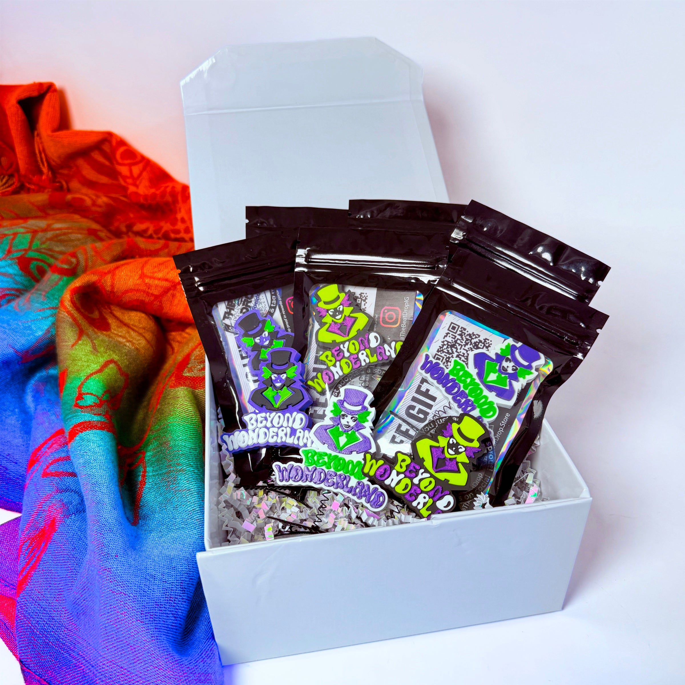 Beyond Wonderland Sprout Clip | Mad Hatter Rave Sprout | Purple White and Black Festival Accessory