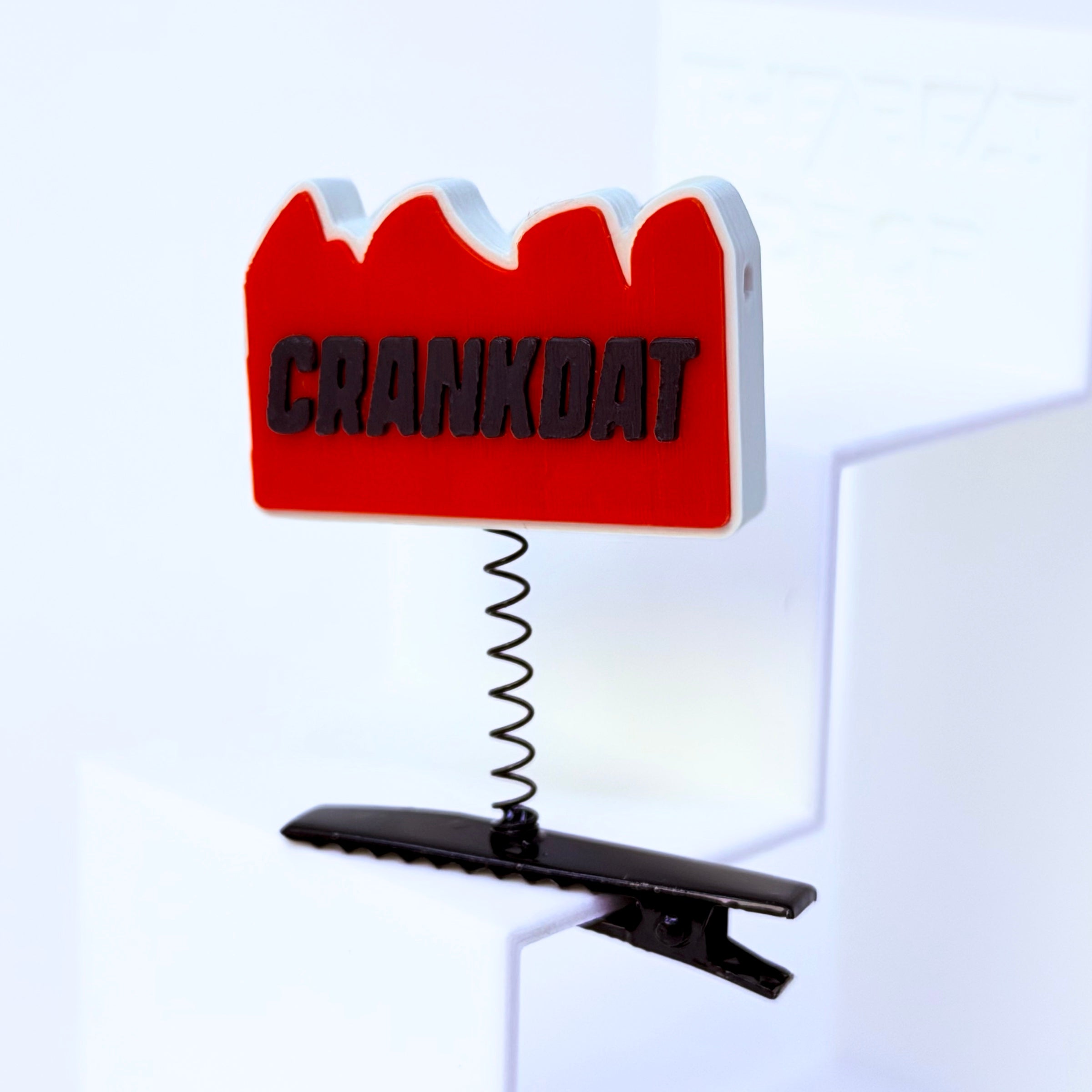 Crankdat rave sprout red — EDM bass music festival hair clip accessory
