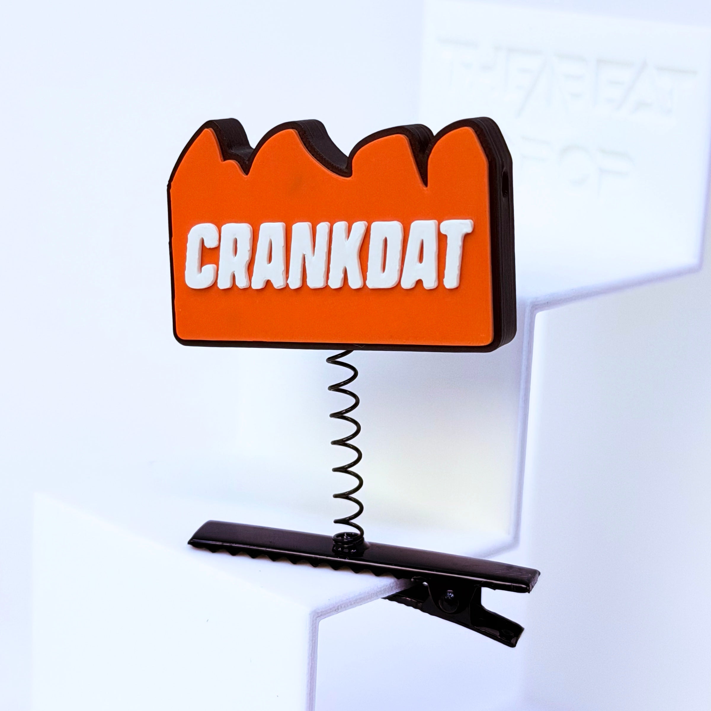 Crankdat rave sprout orange — EDM bass music festival hair clip accessory