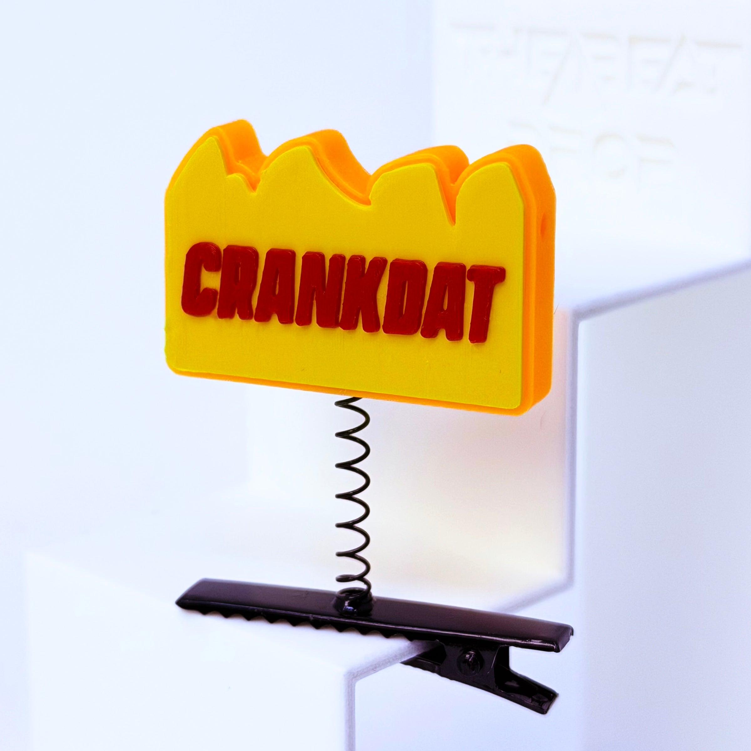 Crankdat rave sprout yellow — EDM bass music festival hair clip accessory