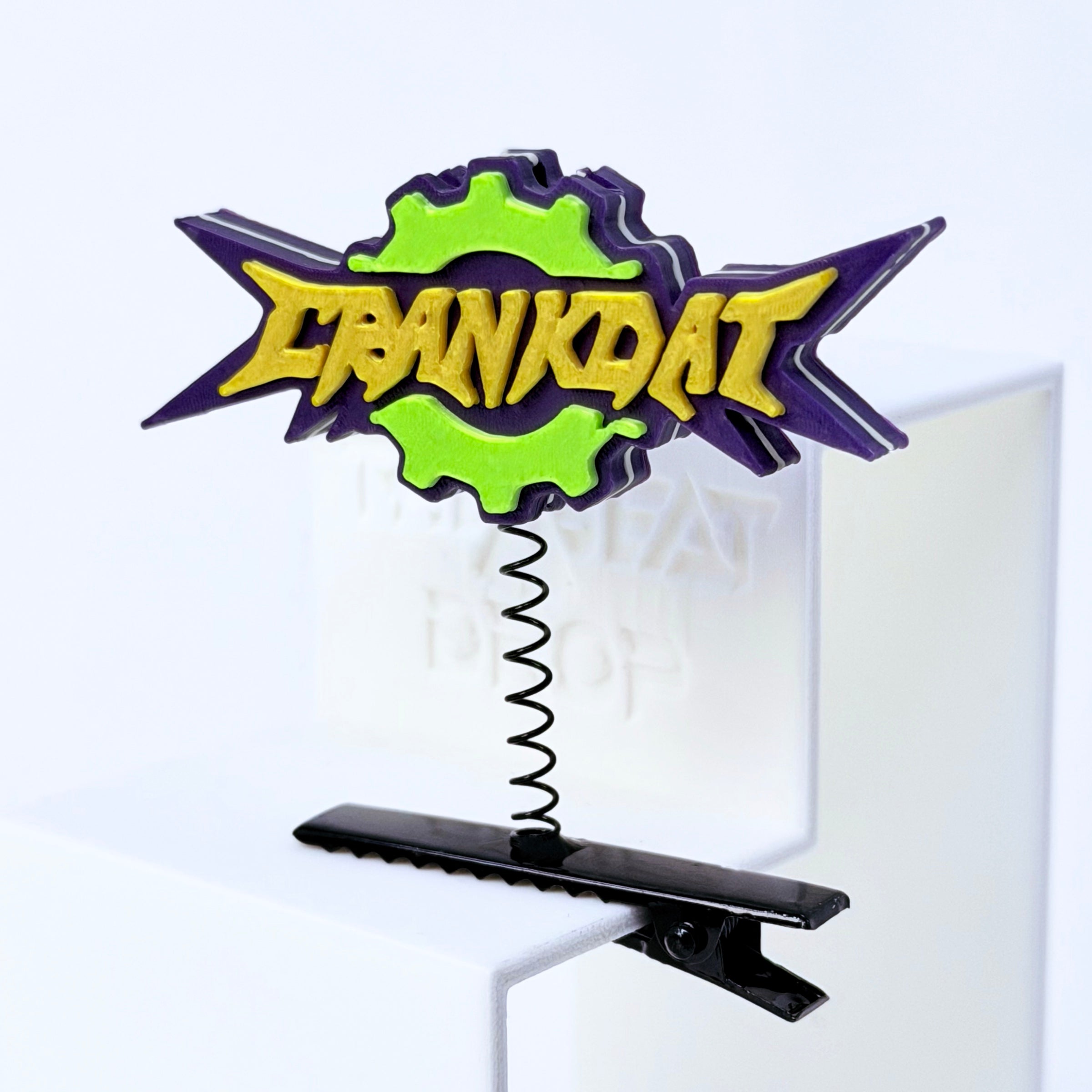 Crankdat logo rave sprout purple — EDM bass music festival hair clip accessory