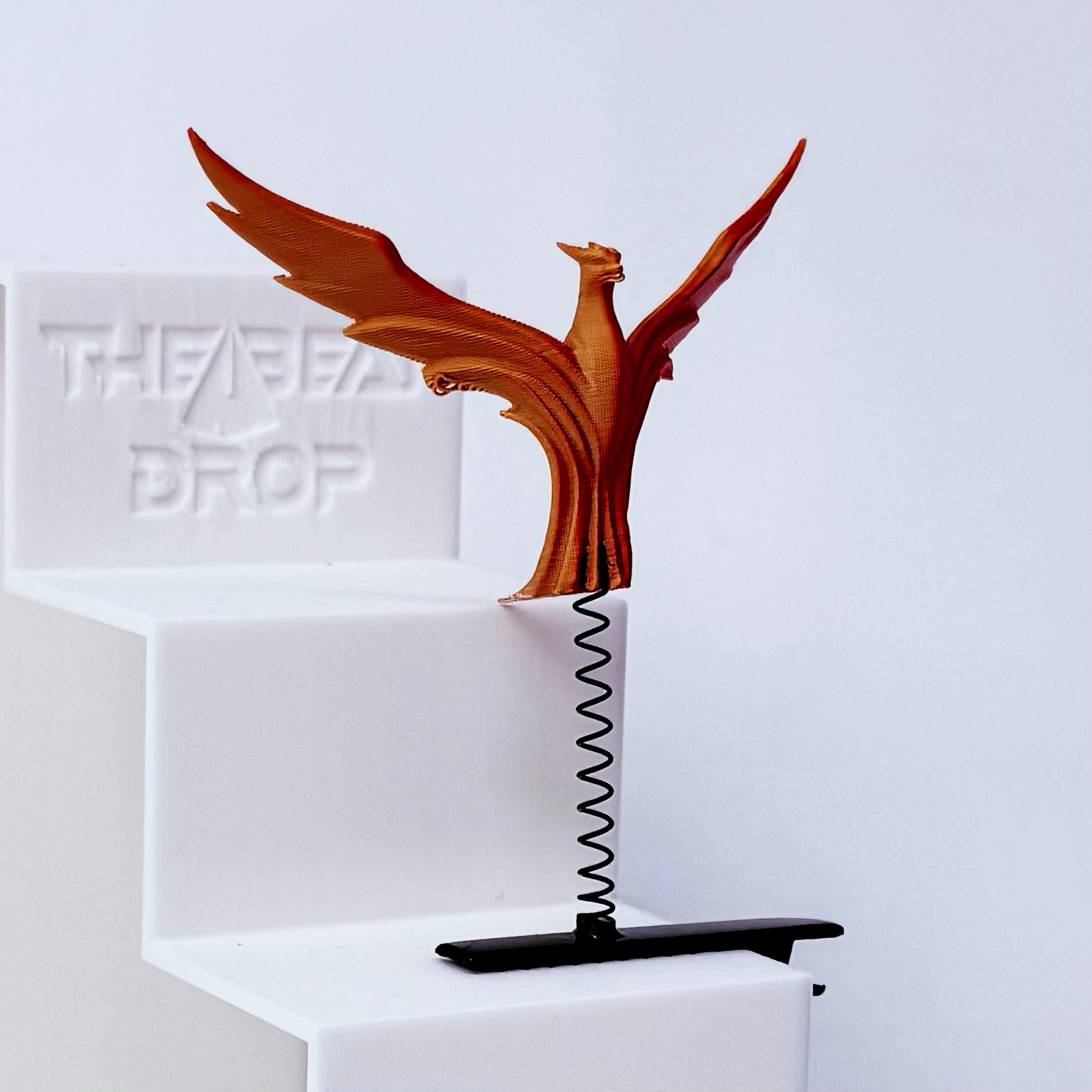 Illenium phoenix fire bird rave sprout — copper winged phoenix festival hat clip accessory