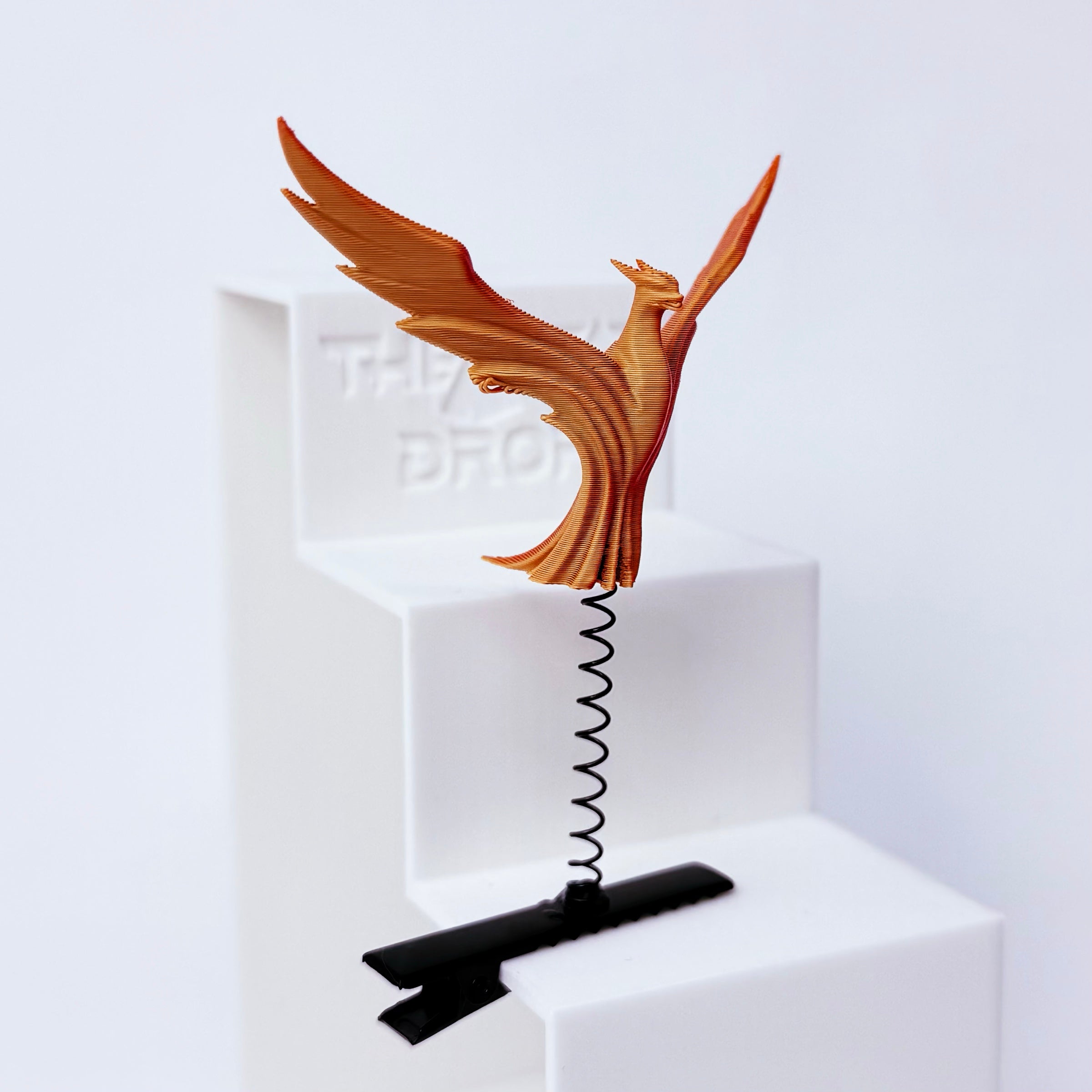 Illenium phoenix fire bird rave sprout — copper winged phoenix rave hair clip accessory