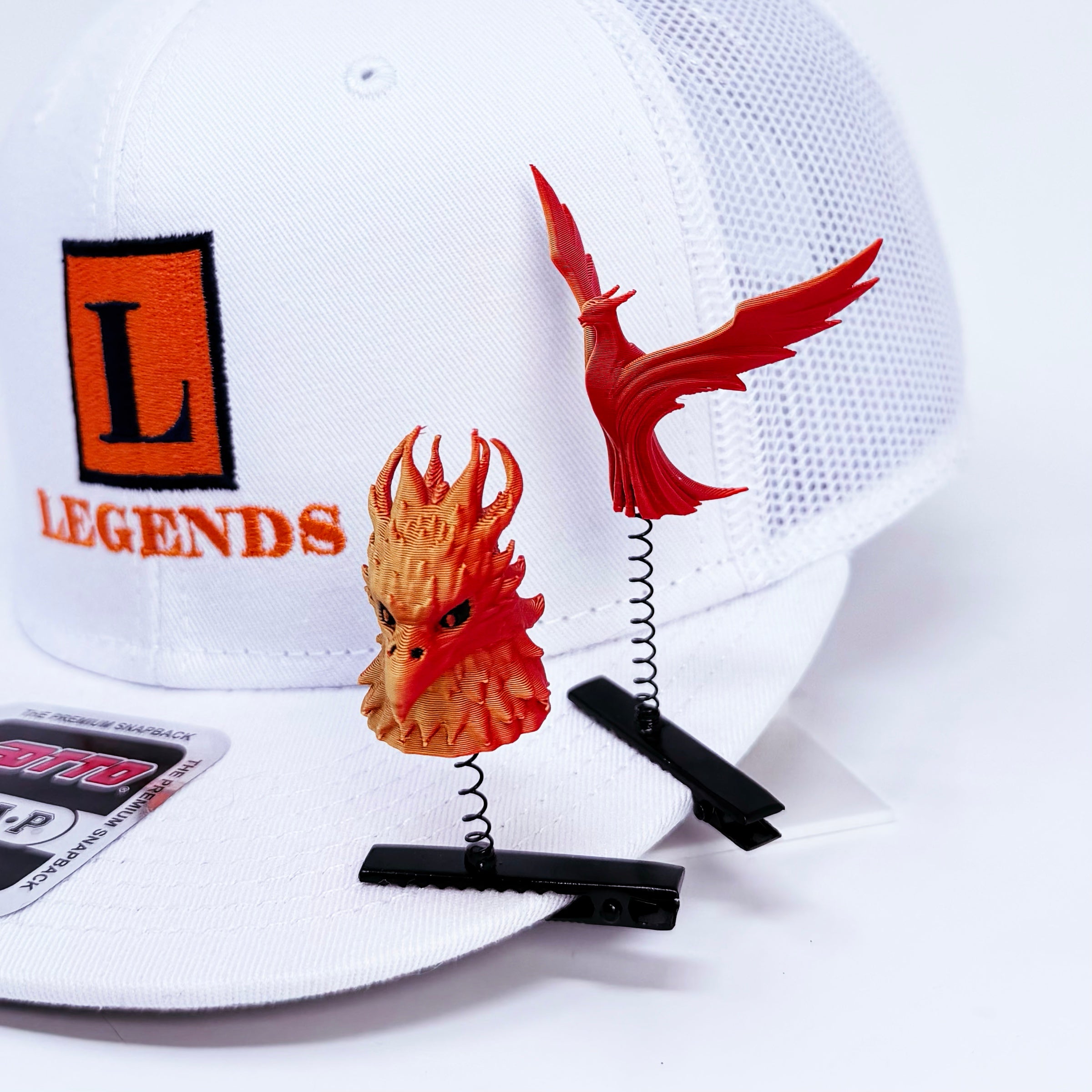 Illenium phoenix fire bird rave sprout — phoenix clips styled on a festival snapback hat