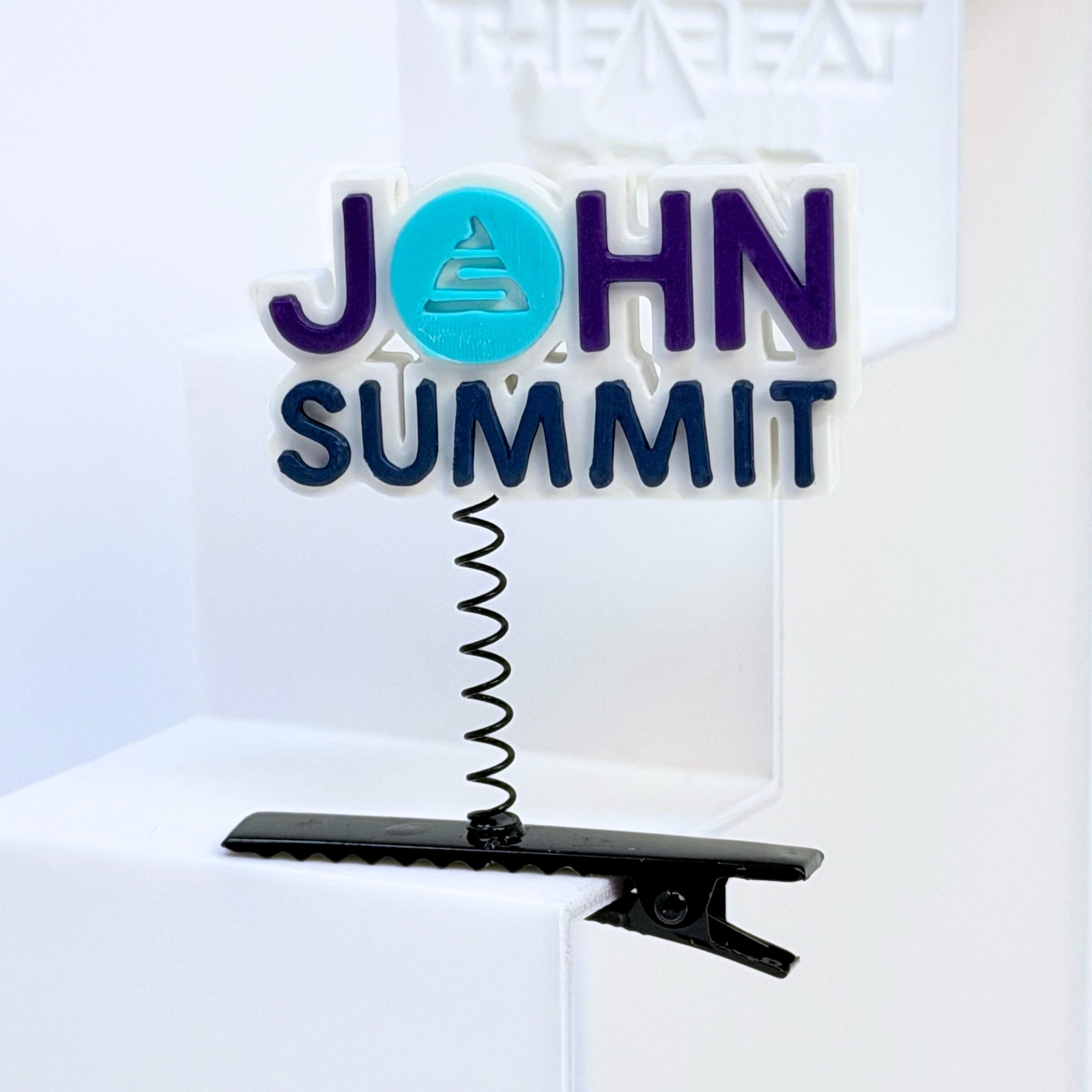 John Summit rave sprout white 3D printed EDM festival hat clip