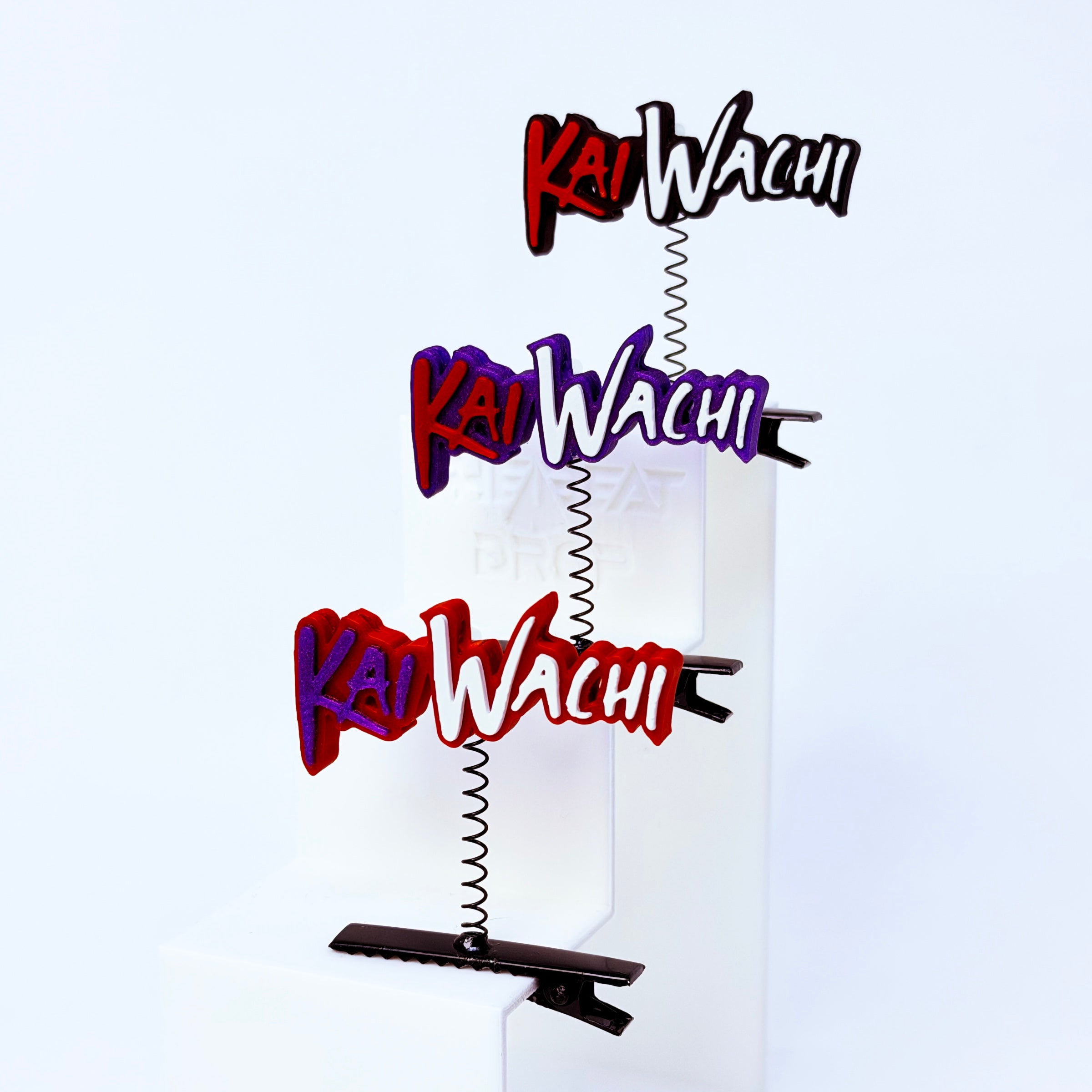 Kai Wachi logo rave sprout multi-color — EDM festival hair clip accessory