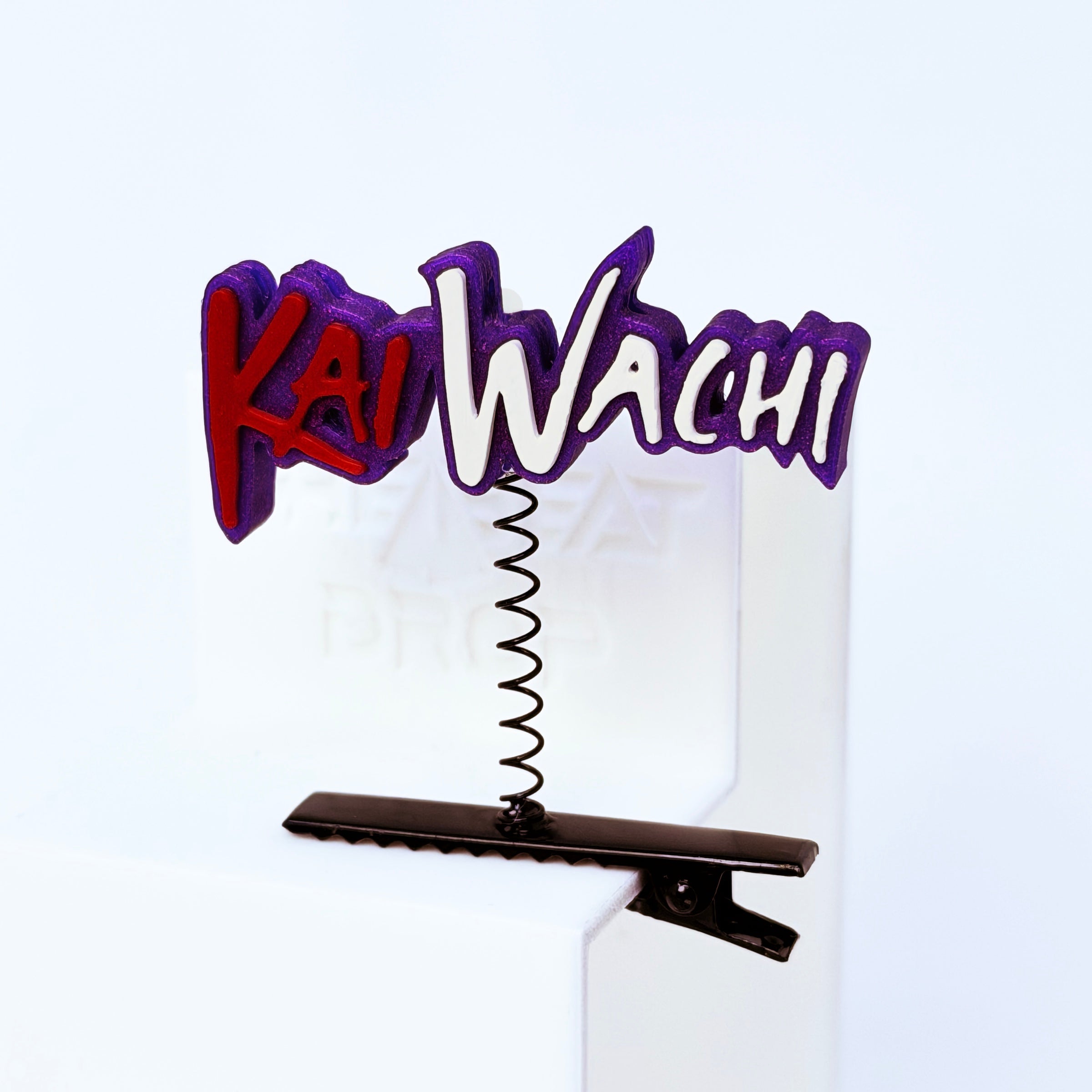 Kai Wachi logo rave sprout purple — EDM festival hair clip accessory