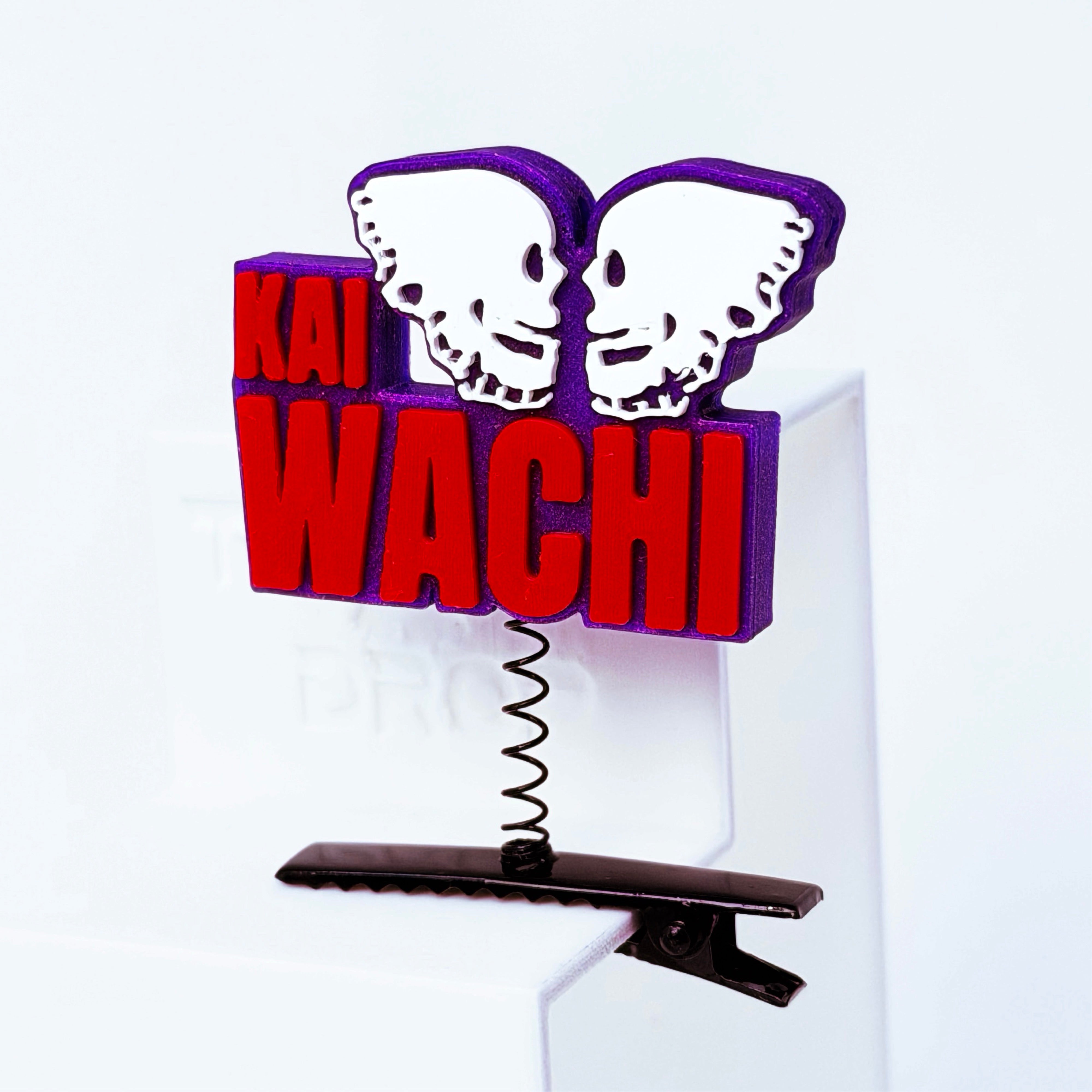 Kai Wachi butterfly skull rave sprout purple — EDM festival hair clip accessory