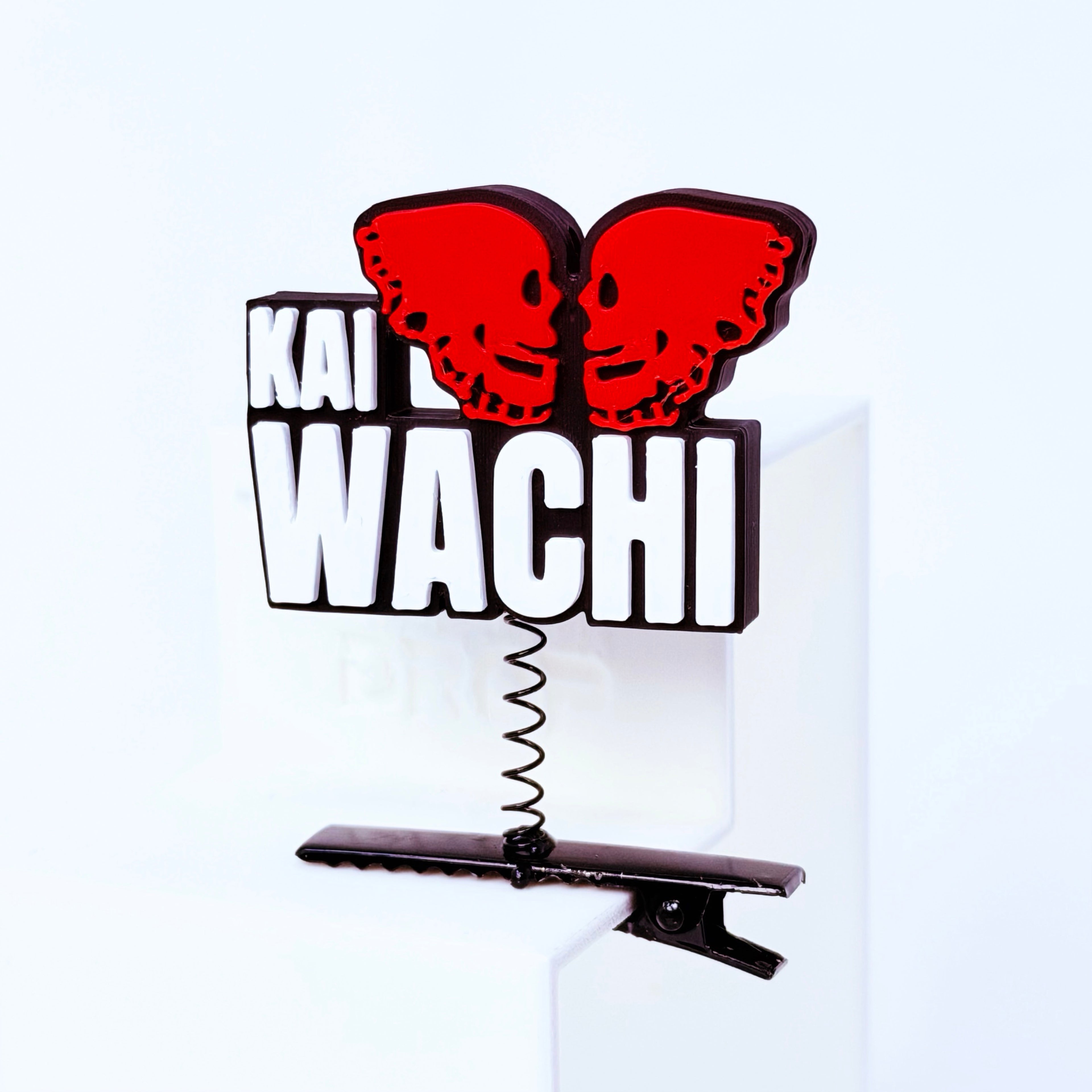 Kai Wachi butterfly skull rave sprout black — EDM festival hair clip accessory