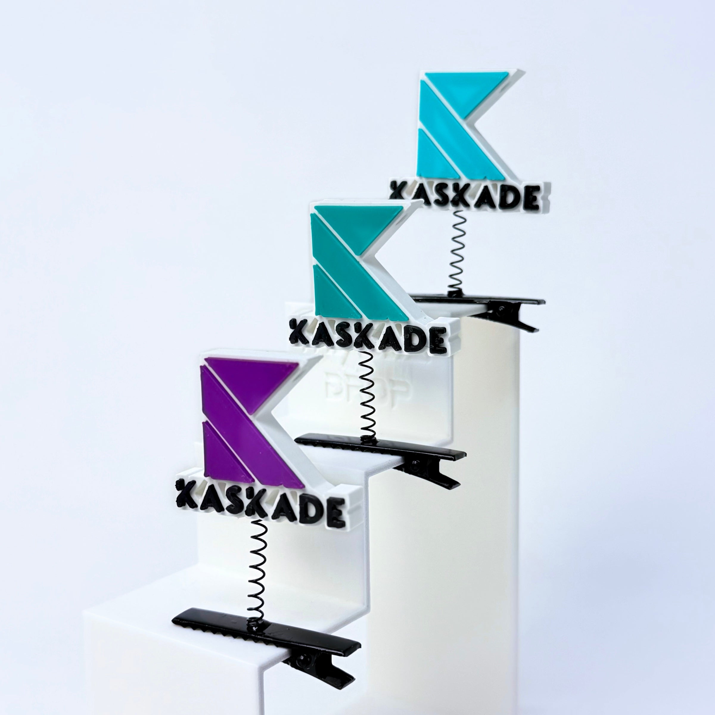 Kaskade logo rave sprout multi-color — EDM progressive house festival hair clip accessory