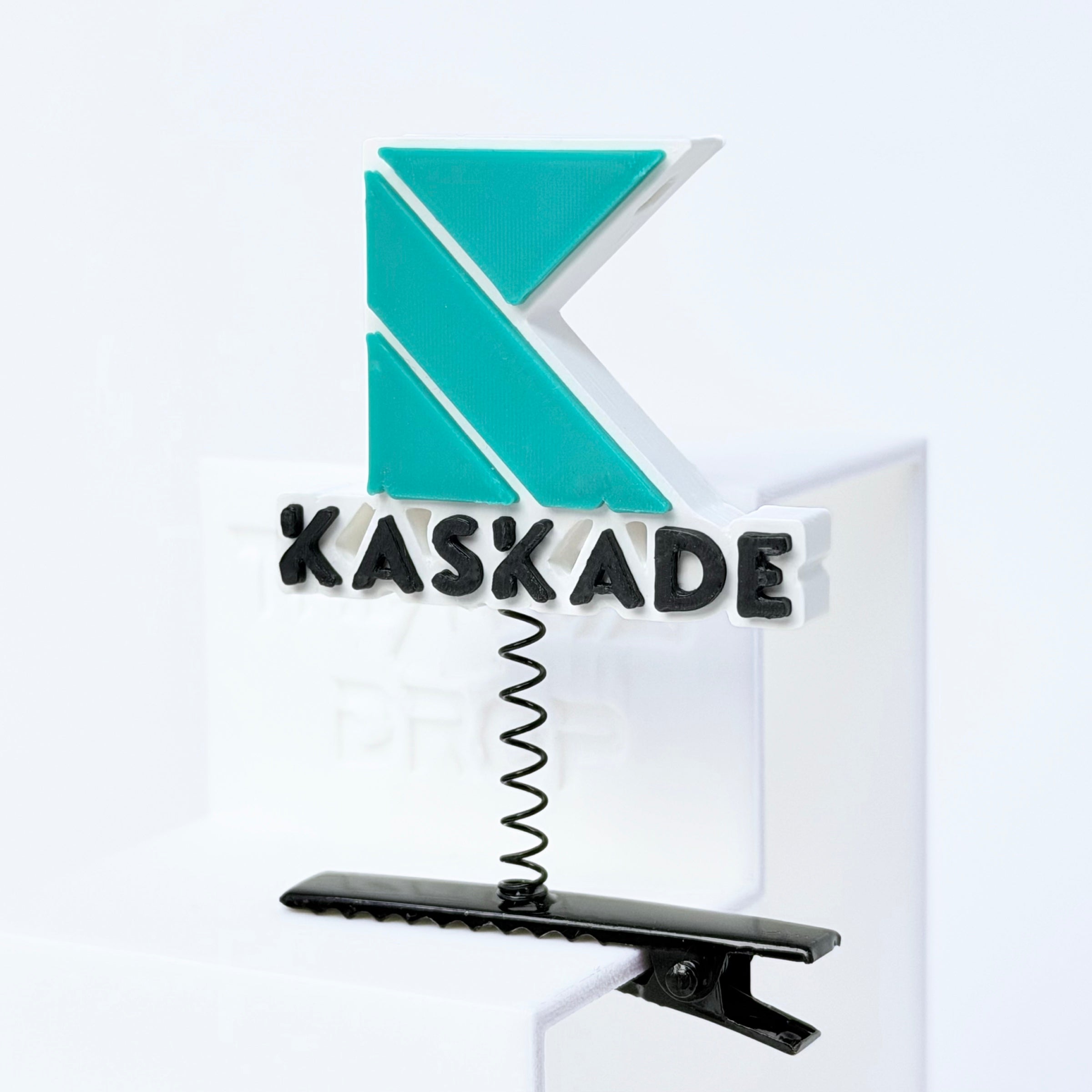 Kaskade logo rave sprout cyan — EDM progressive house festival hair clip accessory