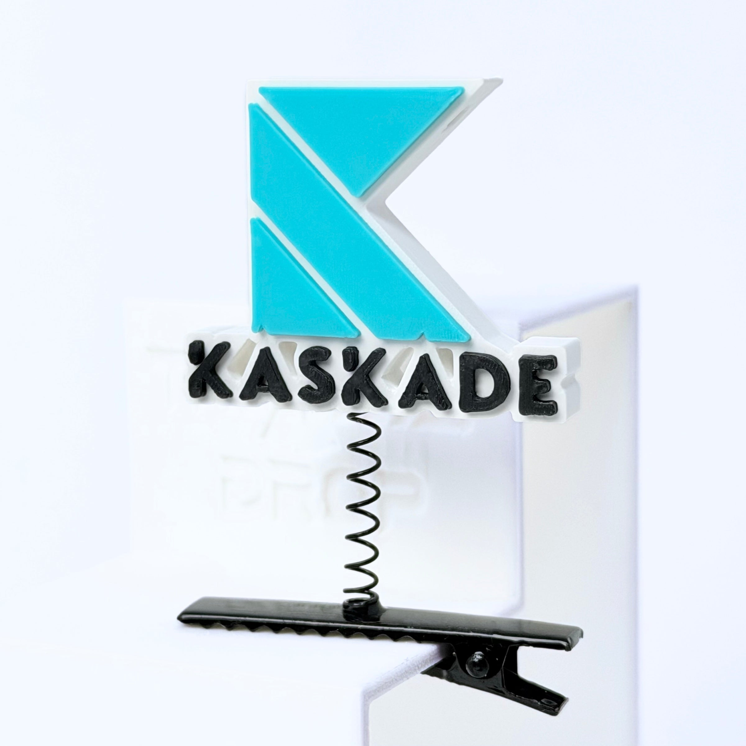 Kaskade logo rave sprout light blue — EDM progressive house festival hair clip accessory
