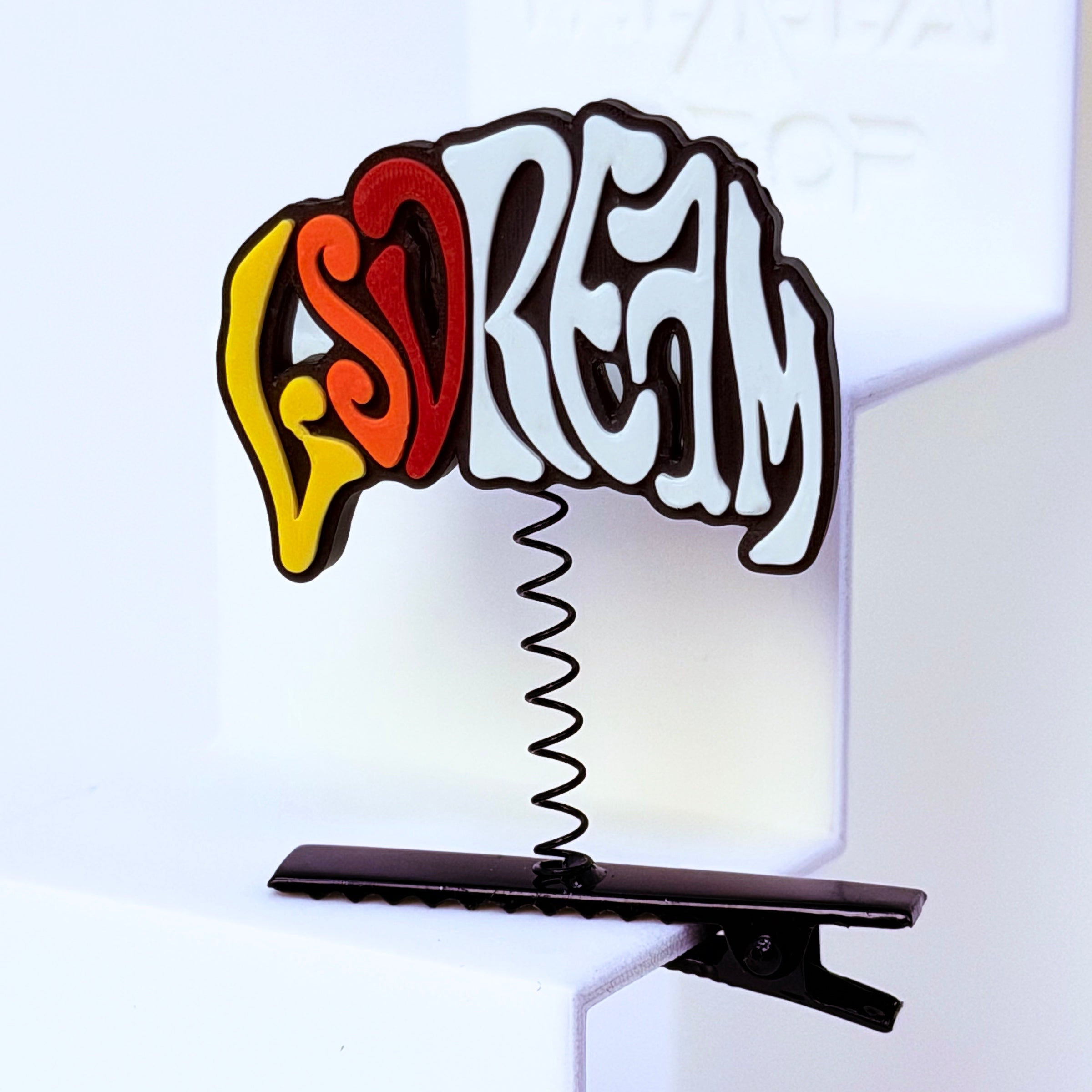 LSDream psychedelic rave sprout black — EDM festival hair clip accessory