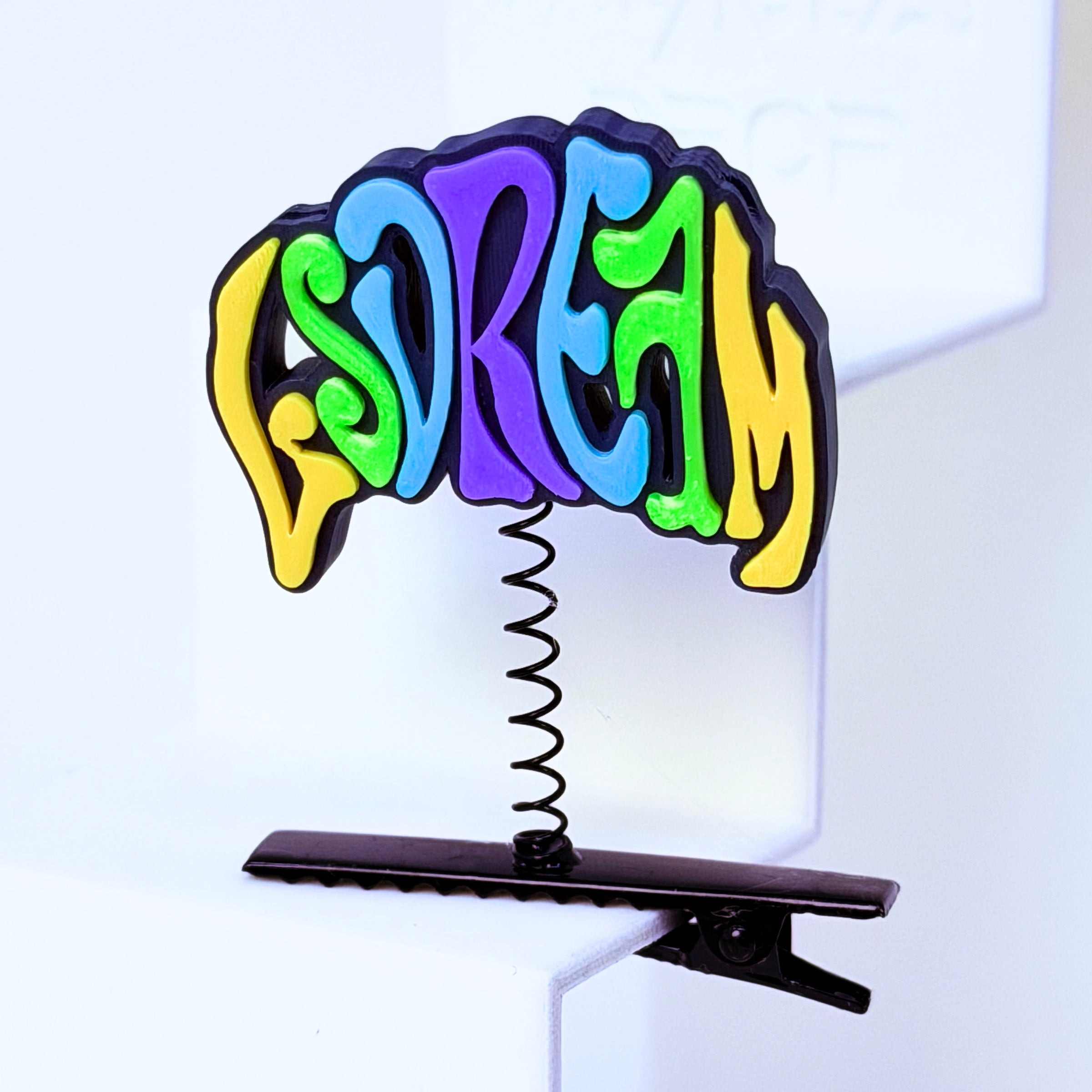 LSDream psychedelic rave sprout dark blue 1 pack — EDM festival hair clip accessory