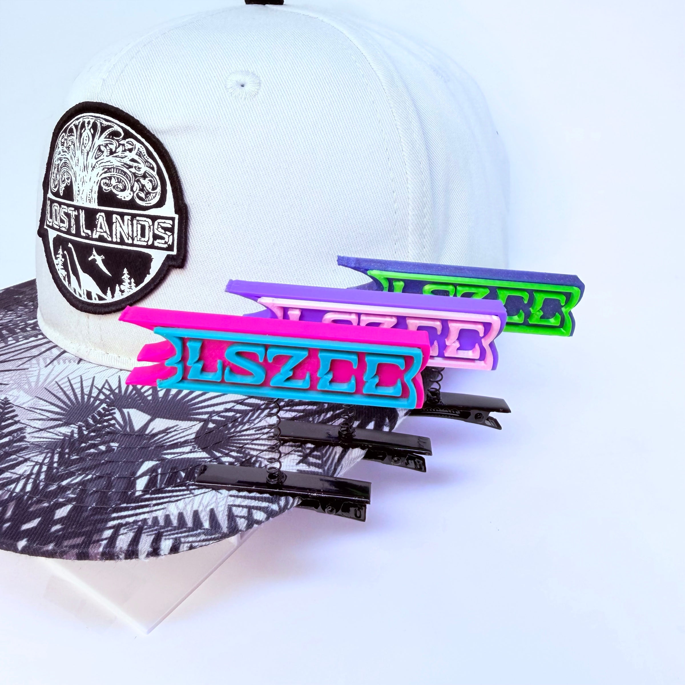 LSZEE multi-color rave sprout — CloZee LSDream EDM festival hair clip on Lost Lands hat